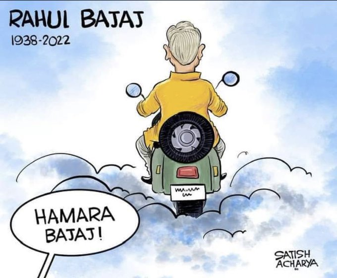 The business man who gave the Indian middle class wheels moves onwards  
#RahulBajaj #RestInPeace #OmShanti