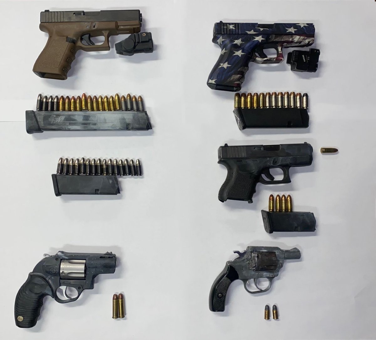 While you were asleep our Public Safety took these guns off the streets. Every bullet removed from the street is potential life saved.