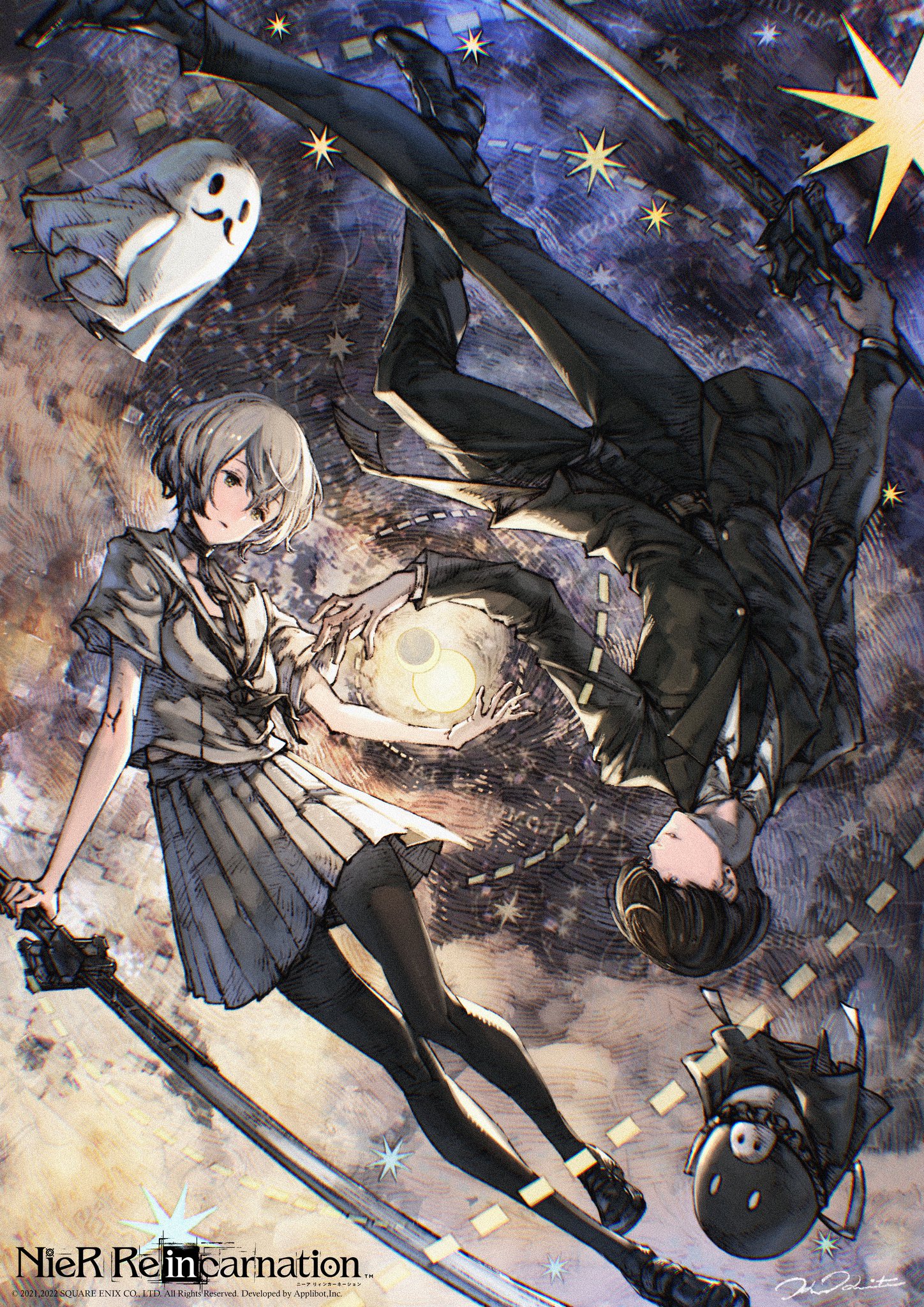 NieR Re [in] carnation 限定3名サイン色紙　陽那　女子高生 mqdefault.jpg