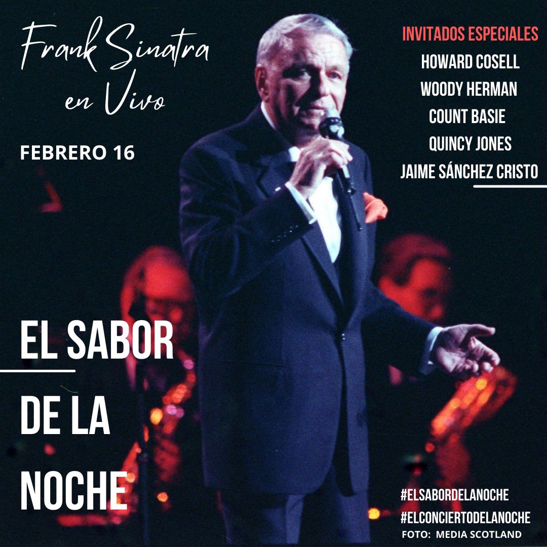 ESanchezRadio's tweet photo. Sigue #ElConciertoDeLaNoche en #ElSaborDeLaNoche: @franksinatra en vivo. Al aire STRANGERS IN THE NIGHT en la desaparecida #ReunionArena de Dallas en 1987, en @lafm 94.9 https://t.co/UBDv1XQGUi. Diseño: @MoniMartinez. Foto: Media Scotland. https://t.co/1iMBn45e1N