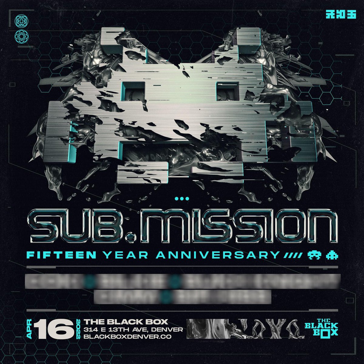 sektahdubz's tweet image. Celebrating 15 years of @subdotmission this April.. 😤

@TheBlackBox5280/#DenverDubstep mandem uniting strong for this one.. 🖤

(Line-up/tickets dropping tomorrow)

#SoundNotHype 👾