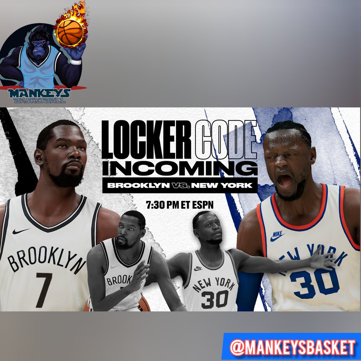MankeysBasket's tweet photo. #NBA2K22 

⚠️ #LockerCode 

⌨️ NBA75-BKN-NYK-7Y8J

🎁 Recompensas: MyTeam Pack y un artículo de ropa para MiCarrera 

🚨 Expira en 19 horas

#NBA2K #Xbox #XboxSeriesX #XboxSeriesS #XboxEspaña #2KSports #NBA2KESPAÑA #NBA2K22MyTeam https://t.co/DNvEaEUiIR