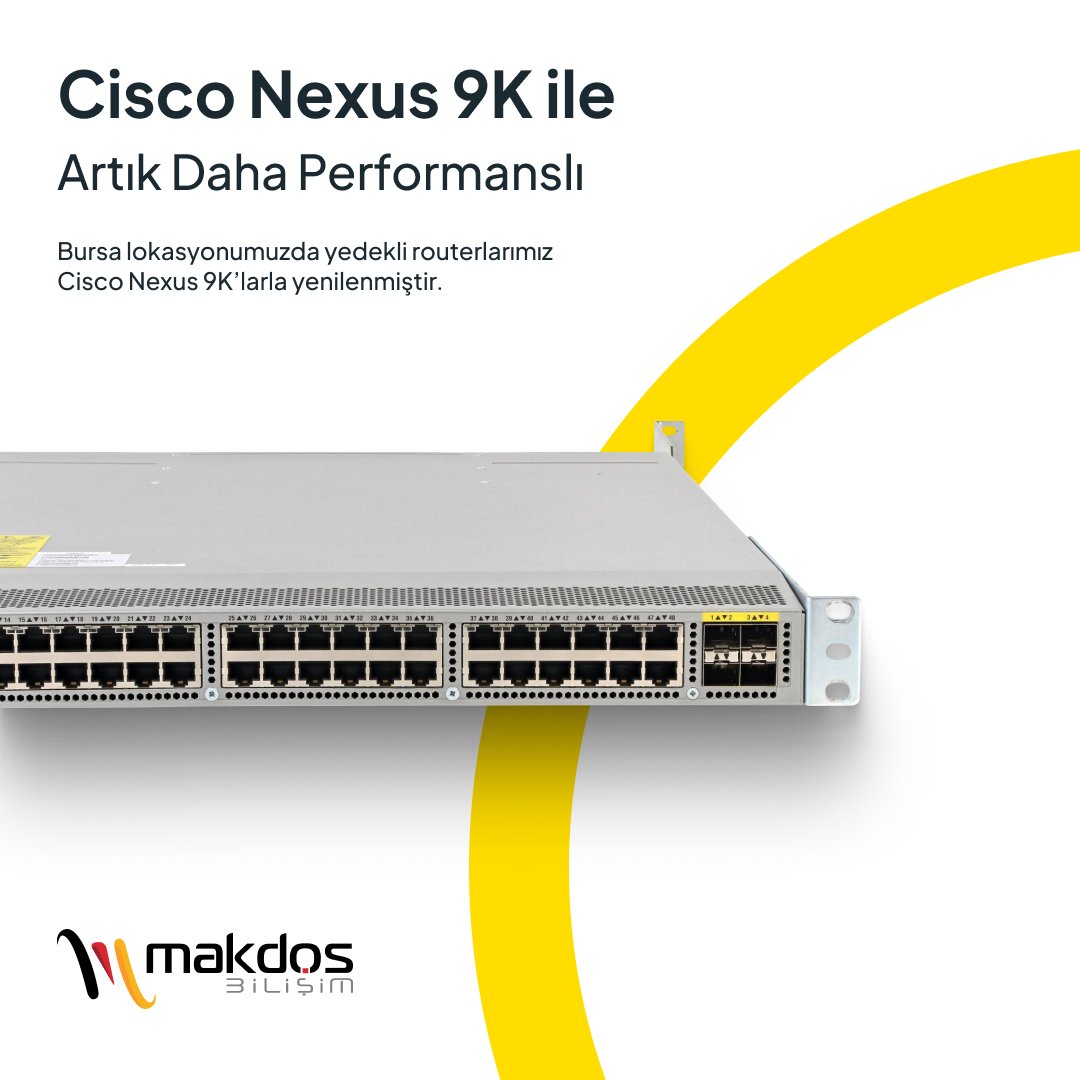 makdostech's tweet photo. Cisco Nexus 9K ile maksimum performans.
#cisco #nexus #router #makdos #dedicatedserver #vps #vds #hosting #network #security #bgp #sanalsunucu #cloudserver #cloud #dedicated #server #firewall #backup #cpanel #software #storage #hp #3par #bulut #ha #replication #sunucu #webhosting https://t.co/7PpDdTeey2
