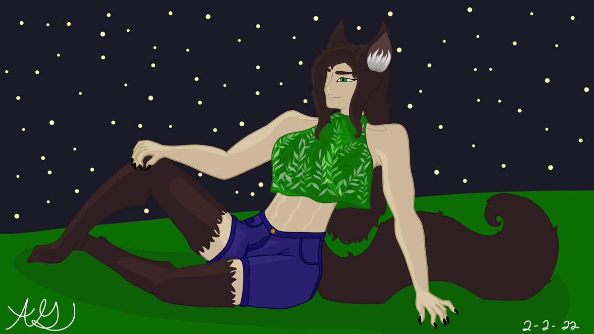 whaathelost's tweet photo. A starry night with Crystal
Song of the day: Disturbia by Rihanna
#originalcharacter #OC #art #character #characterdesign #myart #drawing #ArtistOnTwitter #DigitalArtist #digitaldrawing 
@Crystal_Aurora_ https://t.co/lXcYkbKqya