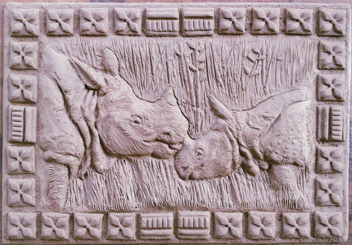 #claymodeling #relief #artwork #animal #Rhino #one_horn_rhino #Assam