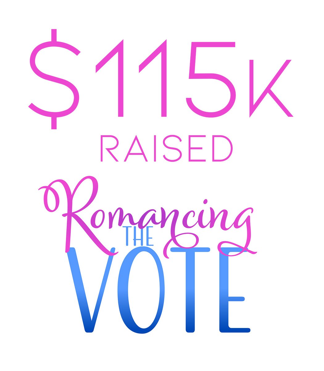 RomancingVote's tweet photo. Look at what y'all just did! We cartwheeled over $115,000 on a frenzy of Buy it Nows! THANK YOU! https://t.co/87CKPmRtxd