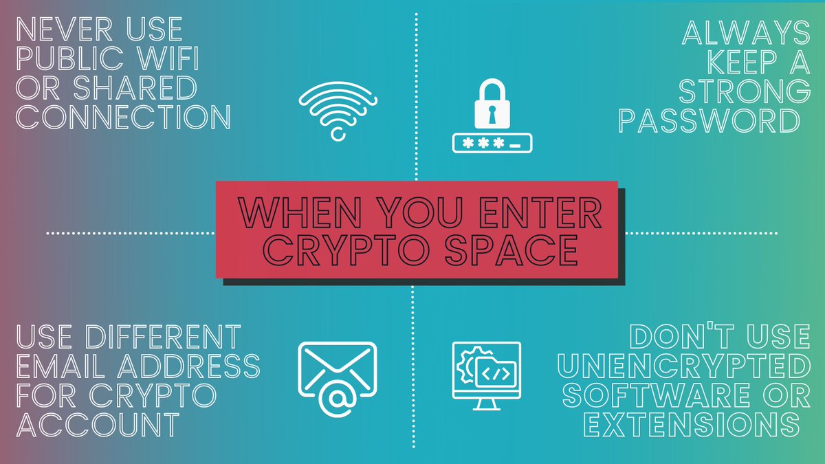 Some useful tips for keeping your Crypto assets safe.
#Crypto #tips #Bitcoin #Ethereum #Solana
