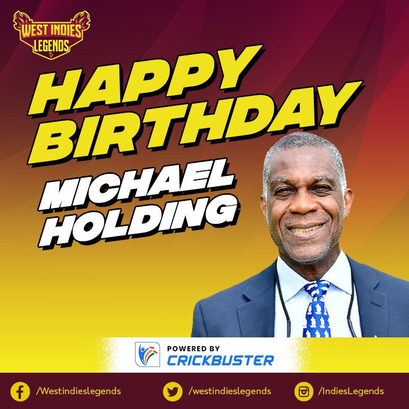 Happy Birthday to a true legend 🏆🏏🎂

#michelholding #westindieslegends #crickbuster #meninmaroon #indvwi