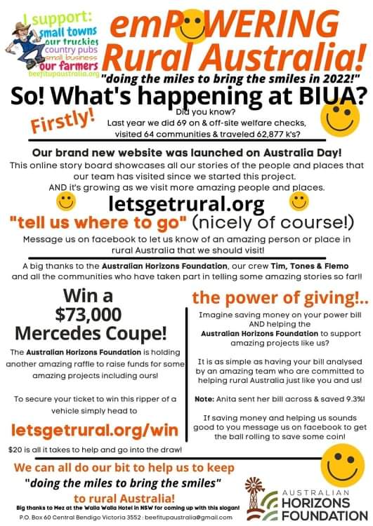 BEEFitUPAust's tweet photo. It's all happening here!
Doing the miles to bring the smiles 😃
@Havenaar64
@chrissmithonair
@pm_live
@TonesTruckin
#onetownatatime
#letsdoit
#letsgetrural
Help us help others!
#thepowerofgiving
@macsween_prue
https://t.co/L2K2axsbby https://t.co/2kR1BK1lEk