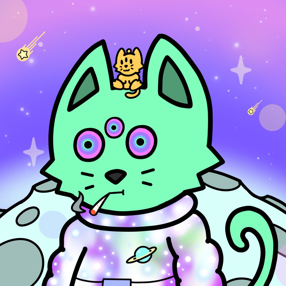 WHO IS GOING TO THE MOON WITH US!?

Sold out in seconds, Amazing community, Flawless presale, Gas optimized contract, Trending on opensea, Floor is lava... What more can we ask!? 

Let's giveaway 1 FREE Cosmic Cat right now! Just Follow, Retweet &amp; tag 3 Frens

#NFTs #NFTCommunity