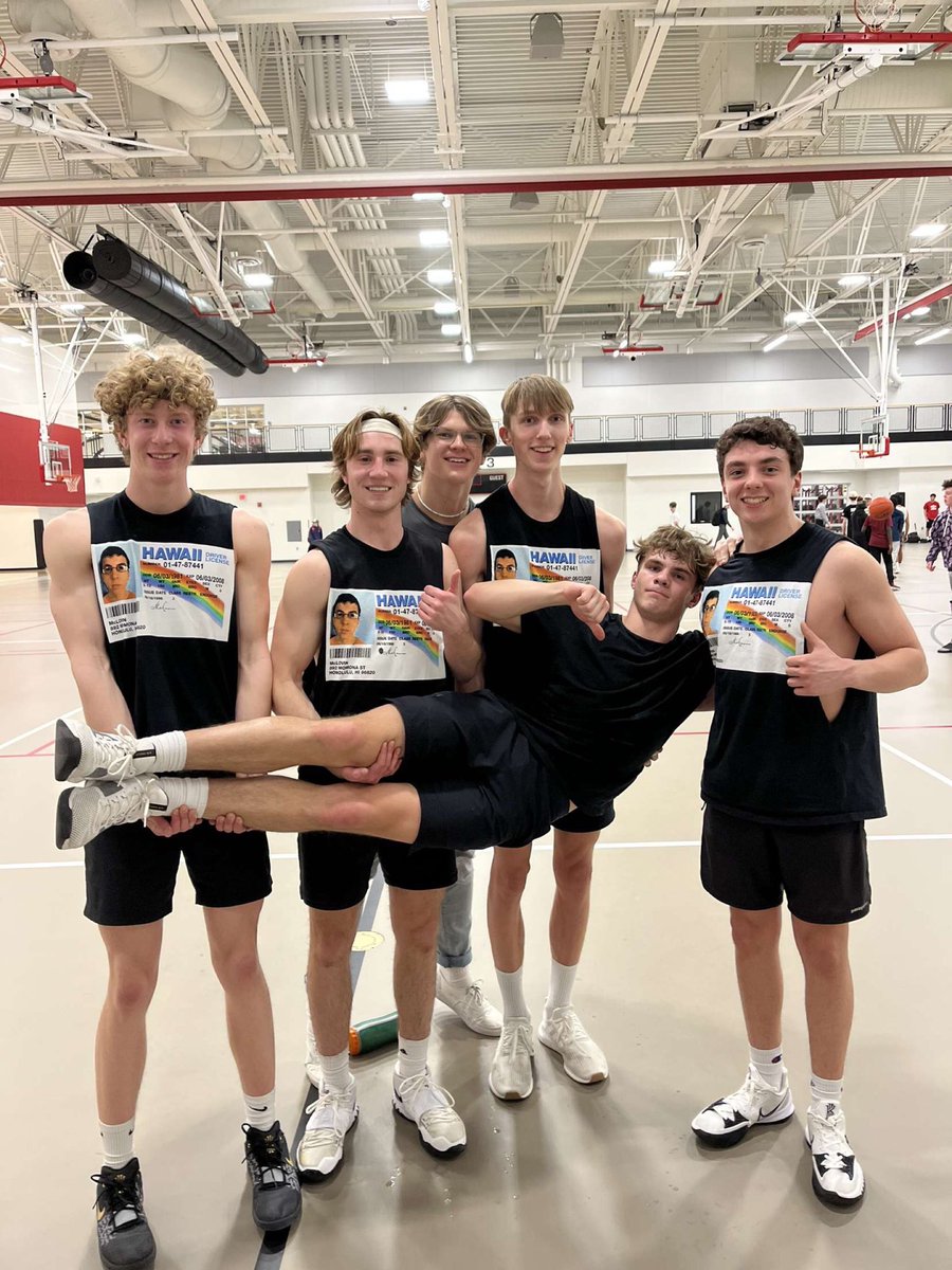 Jen’s Cookies!
Tristan J, Zach Y, Nathan VB, Zach S, and Aaron L (with Benny) finished 8th?! (Submitted photo) - great group of seniors!!!
#McLovin