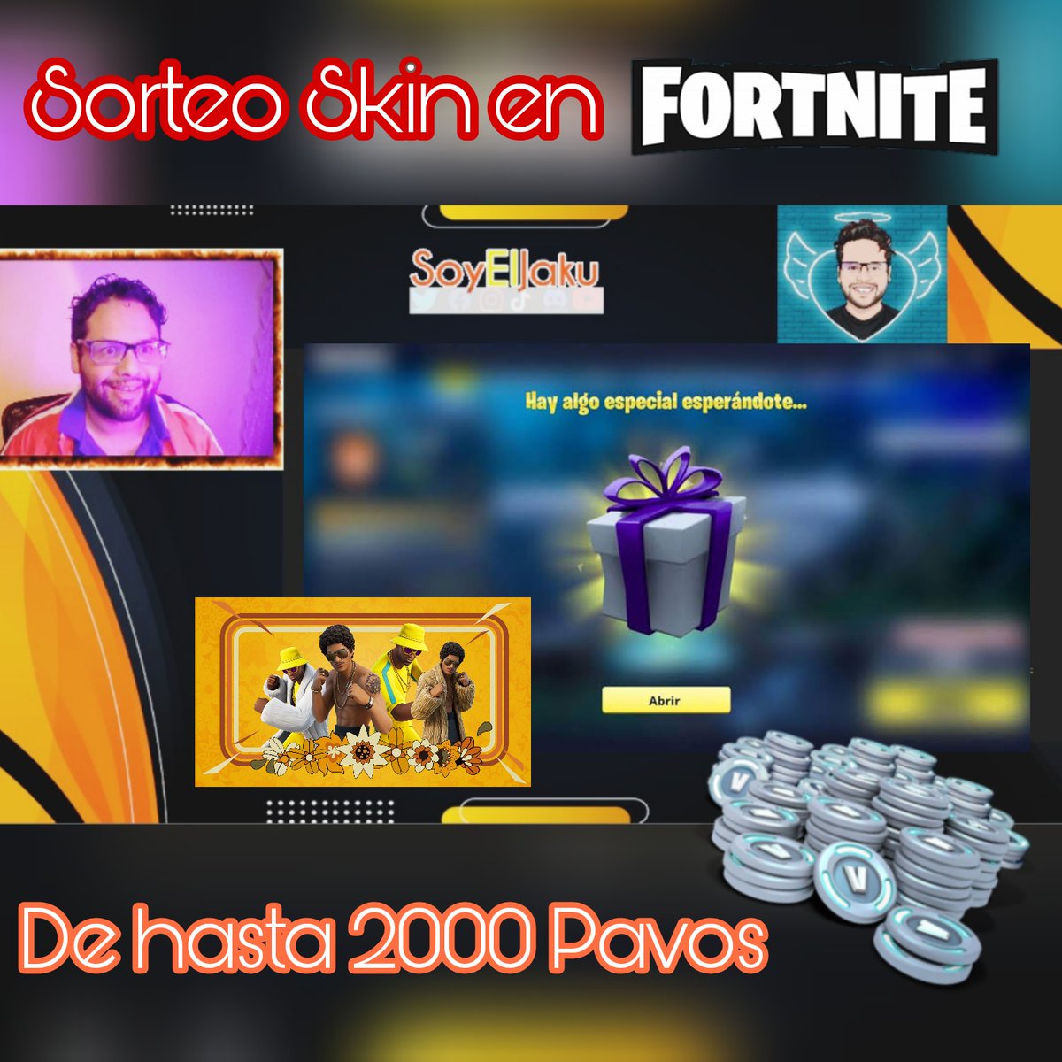 SoyElJaku's tweet photo. Amigos estoy sorteando una #skinFornite de #Fornite en Instagram vayan y vean mi última publicación https://t.co/QaTijW98Pw #SorteoFornite #Giveaway #twitchstreamer https://t.co/uoxRb7p83N