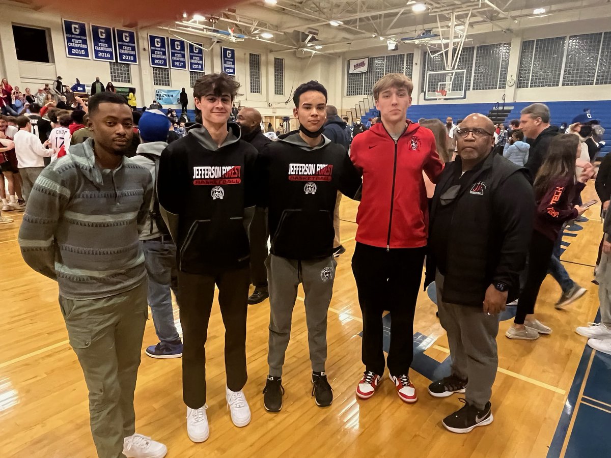 Congrats to JF's All-District BBall players: Braden French(2nd), Isaiah Scott(HM) &amp; Jack Wimmer(1st) with AC Deonte Brown and Head Coach Jeff Monroe! <a href="/JFBoys_BBall/">JF Boys Basketball</a> <a href="/TheSportsBuffet/">Bob Alvis</a> <a href="/jf_basketball/">Lady Cavs Basketball</a> <a href="/hypeplatoon/">Hype Platoon™</a> <a href="/bencates8/">Benjamin Cates</a> @DaveWallsWSET <a href="/AppySports/">John Appicello</a> <a href="/TravisWells7/">Travis Wells</a> <a href="/JermaineFerrell/">Jermaine Ferrell</a>