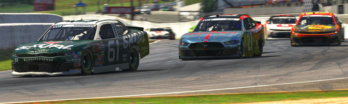 P13 in my <a href="/CORTRacing/">CORT</a> Cup debut. Someone spun in front of me on lap 2 and a racing deal took away a top ten but it was loads of fun. 

First time in my life a caution actually fell in my favor. Still can't be leave I led laps.