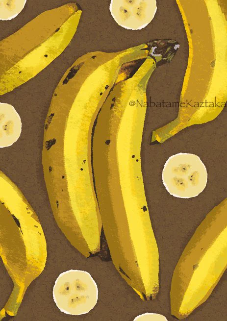 昔描いたバナナ🍌🍌🍌です。 