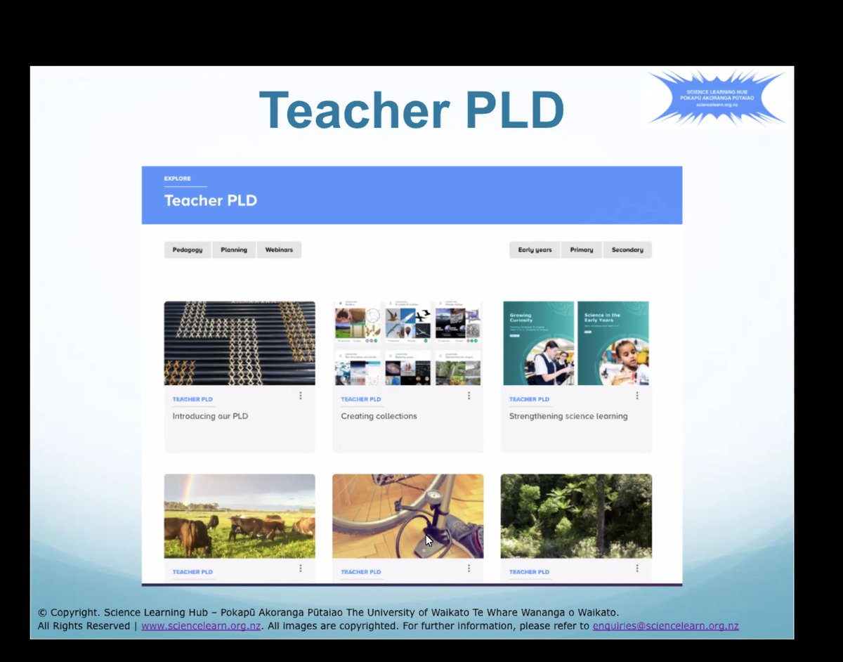 NZScienceLearn's tweet image. Have you seen our PLD section - this is where this webinar Im live tweeting will eventually end up!

BUT theres way more than just recordings of our webinars...
#ScienceLearningHub #PLD