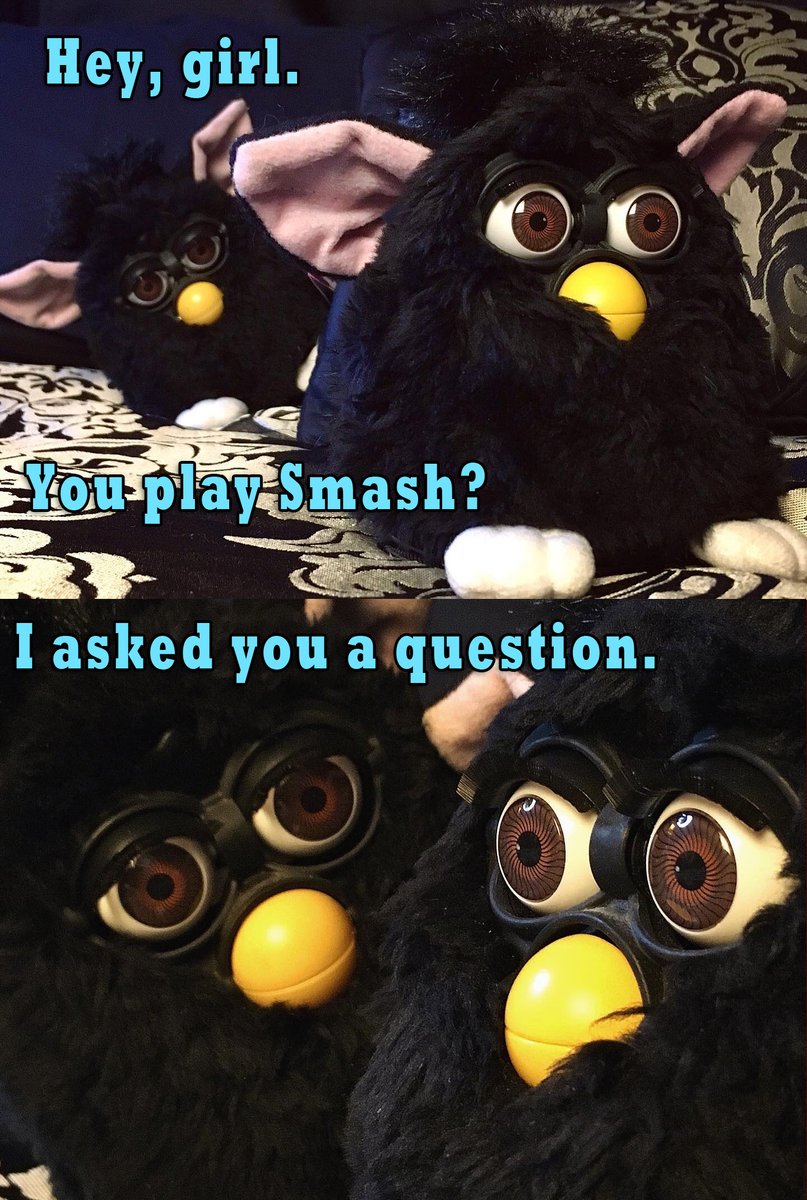 Darth_Spanky's tweet photo. Here's another. I may have taken inspiration from someone special. lol
#heygirl #furby #furbies #youplaysmash #whosyourmain #SmashBros #90skid #vintagetoys #Memes #playme #ohno #sendhelp https://t.co/DYZbr79RN1
