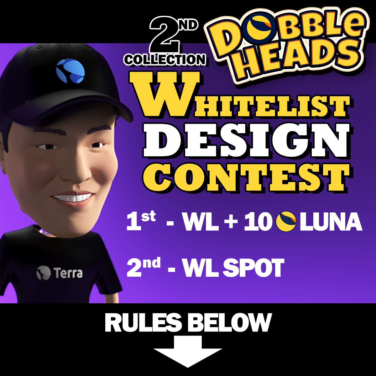 Dobbleheads's tweet image. 🏆Win 10 $Luna and a whitelist spot! 
🥈2 Ways to win! 
🎨Get the PNG file here - imgur.com/ggSKCQ3 

JOIN DISCORD: discord.gg/tTkehyaYsq
#NFTCollection  #LUNAtics