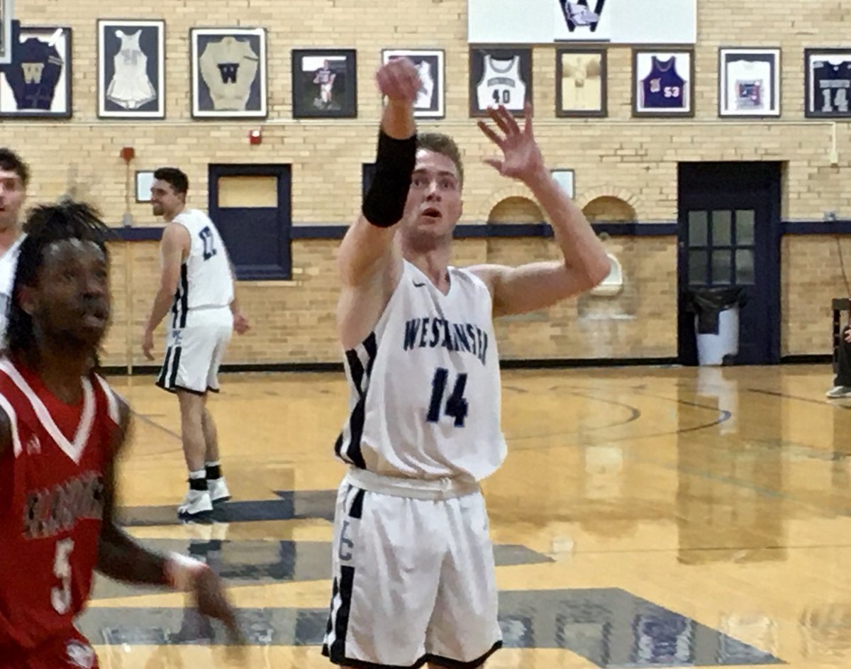 RodKRCG13's tweet photo. Going out in style! Landon Harrison led the way to victory at Westminster College tonight! The ⁦@HeliasBballHC⁩ grad poured in 20 points and pulled down 12 rebounds in his final college home game! We’ll show you some of his final drives ⁦@KRCG13⁩ at Ten! https://t.co/BAvJs51xFL