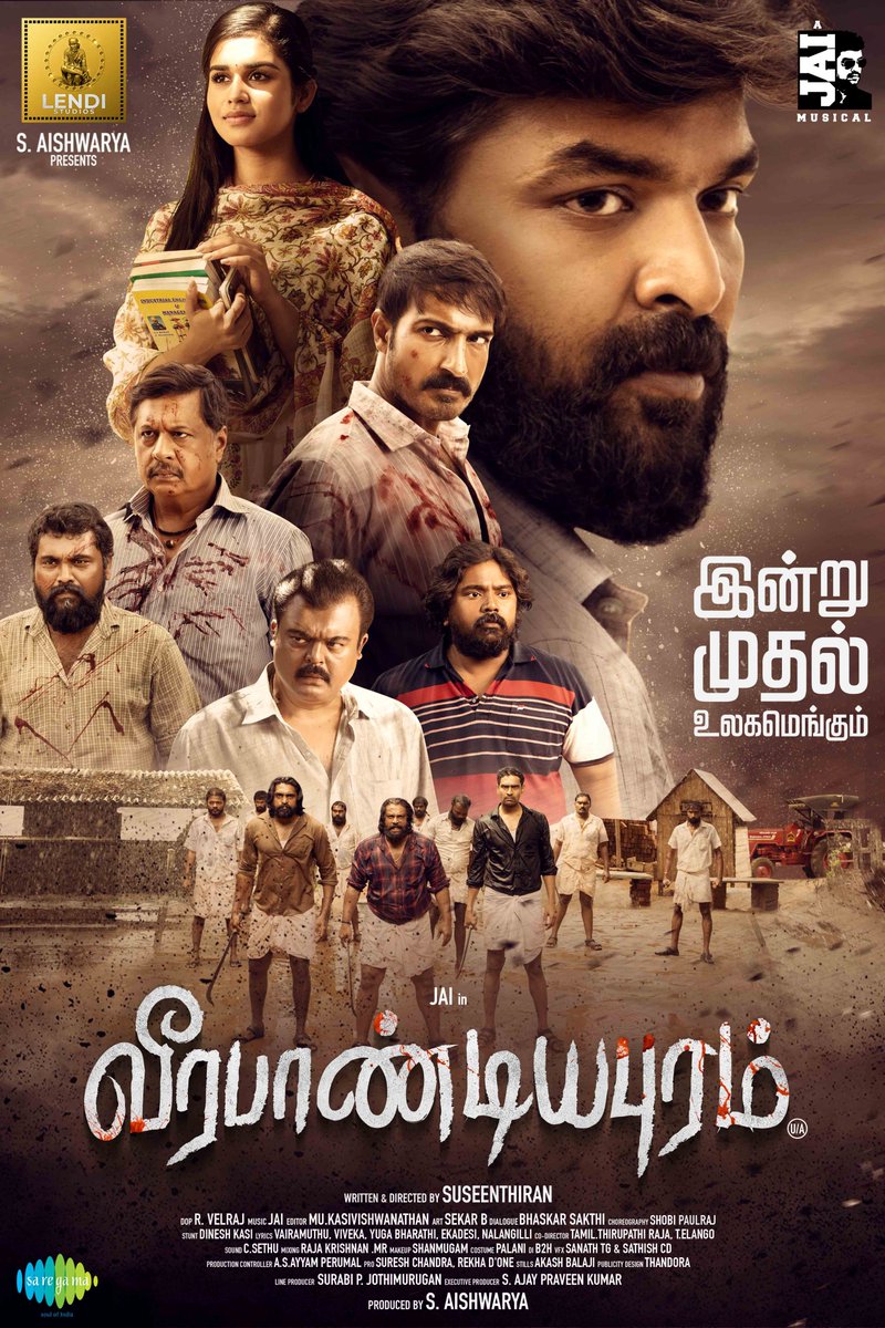 LendiStudios's tweet photo. Enjoy the Family Entertainer #Veerapandiyapuram Starring @Actor_Jai Dir by @Dir_Susi Releasing today in theaters near you ! 

Dont Miss the Action Packed musical treat in theaters
#AJaiMusical 

@meenakshigovin2 @LendiStudios @aishwaryas24 @VelrajR @mukasivishwa @DoneChannel1 https://t.co/MAEiBx15WI