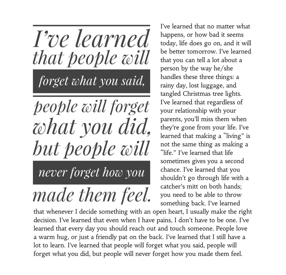 Leena_YH's tweet photo. Thank you @DrMayaAngelou for speaking to my soul. #beautifulreminder #favoritequote https://t.co/68HZStMRP0