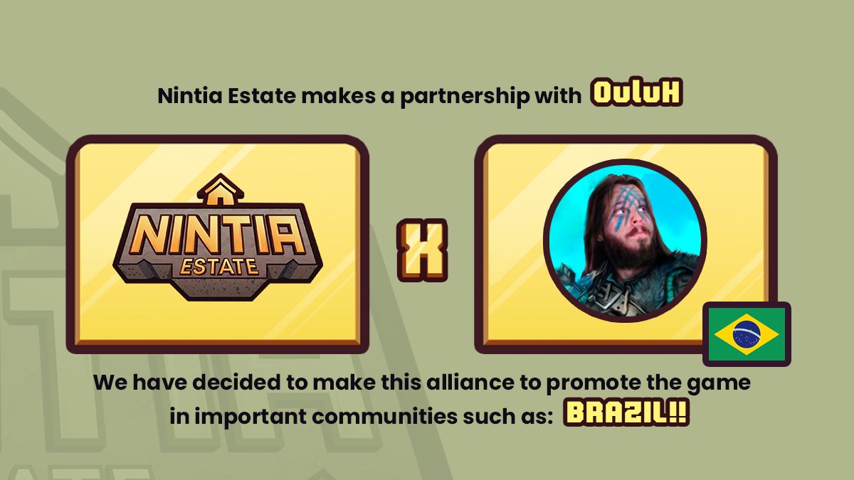 NintiaEstate's tweet photo. We are happy to announce our partnership with the great @ouluhouluh. 

Give him a shout out and welcome to Nintia Estate. https://t.co/dNqJenBRrv