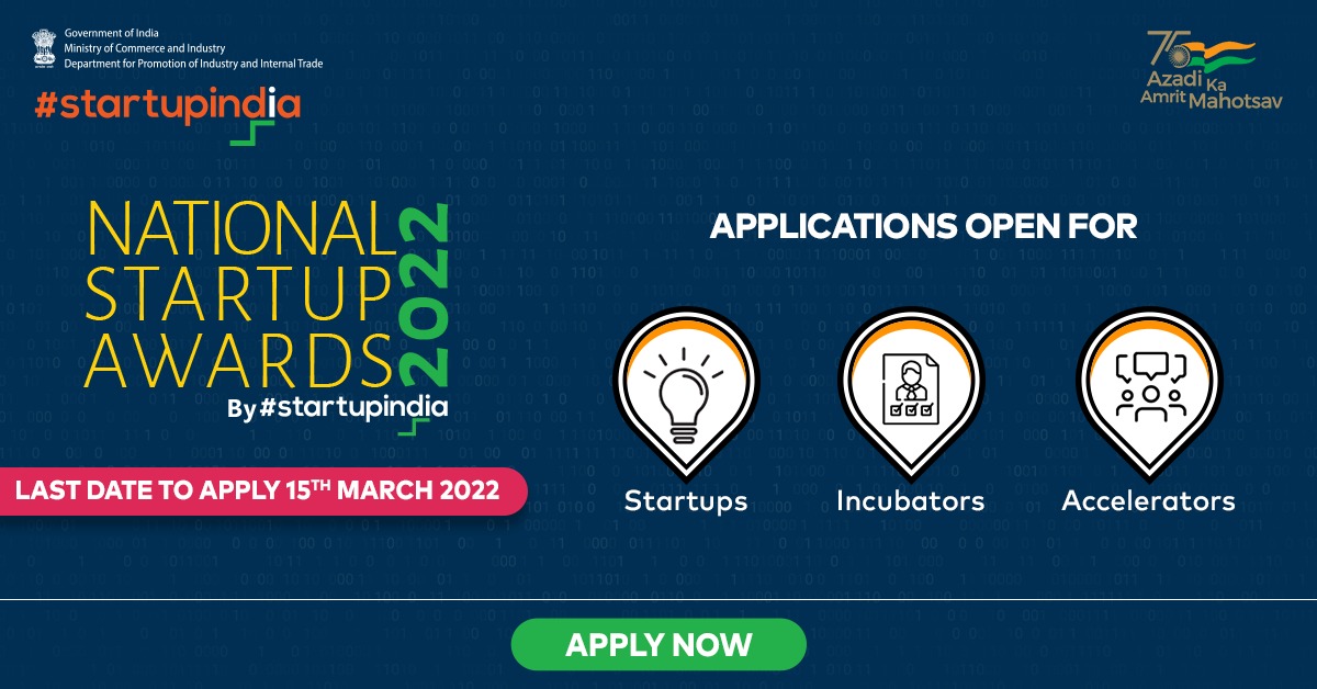 #NSA2022 is here to recognise all the startups and enablers who are shaping the future of the Indian Startup Ecosystem.

Apply now and avail a range of benefits with nationwide recognition. 

Apply now: bit.ly/NSA_2022

#StartupIndia