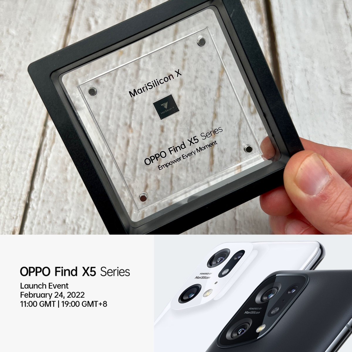 IshanWankhade's tweet photo. #OPPOFindx5series Officially Launching on 24th February in China & Globally ✅
#OPPO first smartphone to use the new 6nm image NPU, MariSilicon X for image processing.
#oppoFindX5Pro #OppoFindX5 https://t.co/P6cKw9mteK