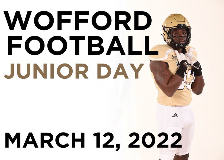 Thank you Jr Day invite🙏🏾Can’t wait to visit the campus <a href="/CoachAWarwick/">Coach Andrew Warwick</a> <a href="/Wofford_FB/">Wofford Football</a> <a href="/CoachMBurleson/">Matt Burleson</a>