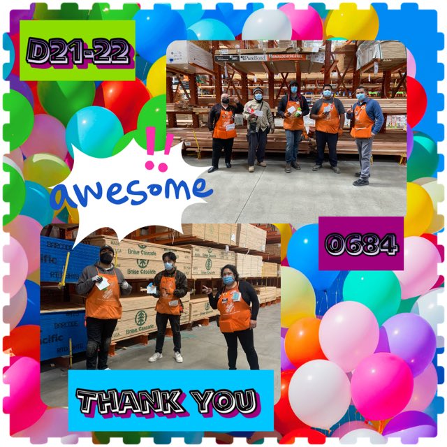 Celebrating our D21/22 associates!!! <a href="/kim_ramirez29/">Kim</a> <a href="/robert_asm0684/">Robert Wilson</a> <a href="/ChristinaT_THD/">Christina</a> @AshleyG0684 @JoseAlf04351512 <a href="/lupeadiaz/">Lupe Diaz</a> <a href="/Adrian_ASM0684/">Adrian Barragan</a> @briannavapc