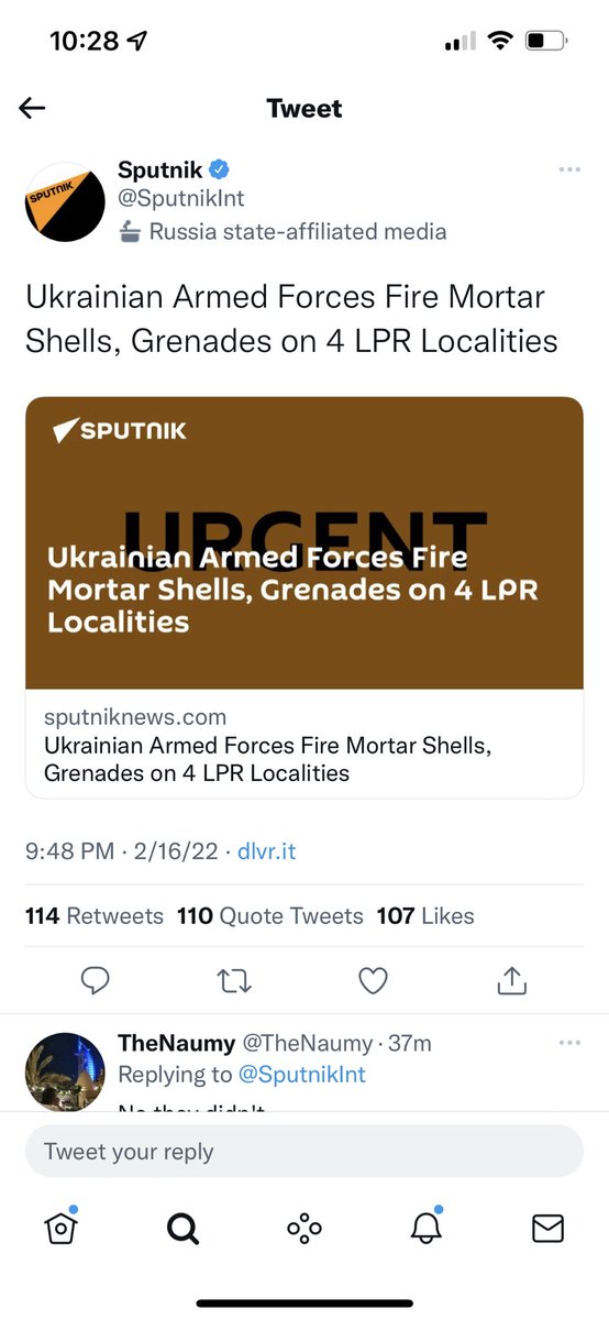 AdamKinzinger's tweet photo. Whether this is the start or not, this is very well how a Russian false flag looks… reported by their propaganda arm masquerading as news, retweeted by other seemingly legit “news” sights until people believe Ukraine would actually do this. Be warned https://t.co/dDuyijQdC9
