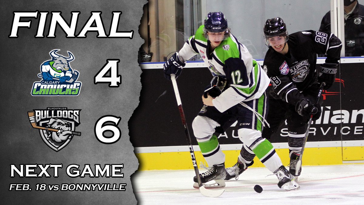 Make it 4-straight wins for your @AJHLBulldogs!! We defeated the <a href="/Calgary_Canucks/">Calgary Canucks</a> 6-4 on Wednesday night! #woofwoof 🐾
