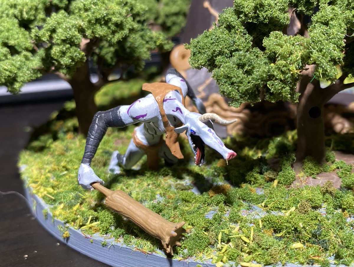 csammis's tweet photo. It’s been a minute - here’s a progress update on my #botw #diorama! Bokoblins have set up camp, Lizalfos and Moblin are guarding the area, and the shrine is getting close to done. Next stop: lighting https://t.co/PWW6j92DKx