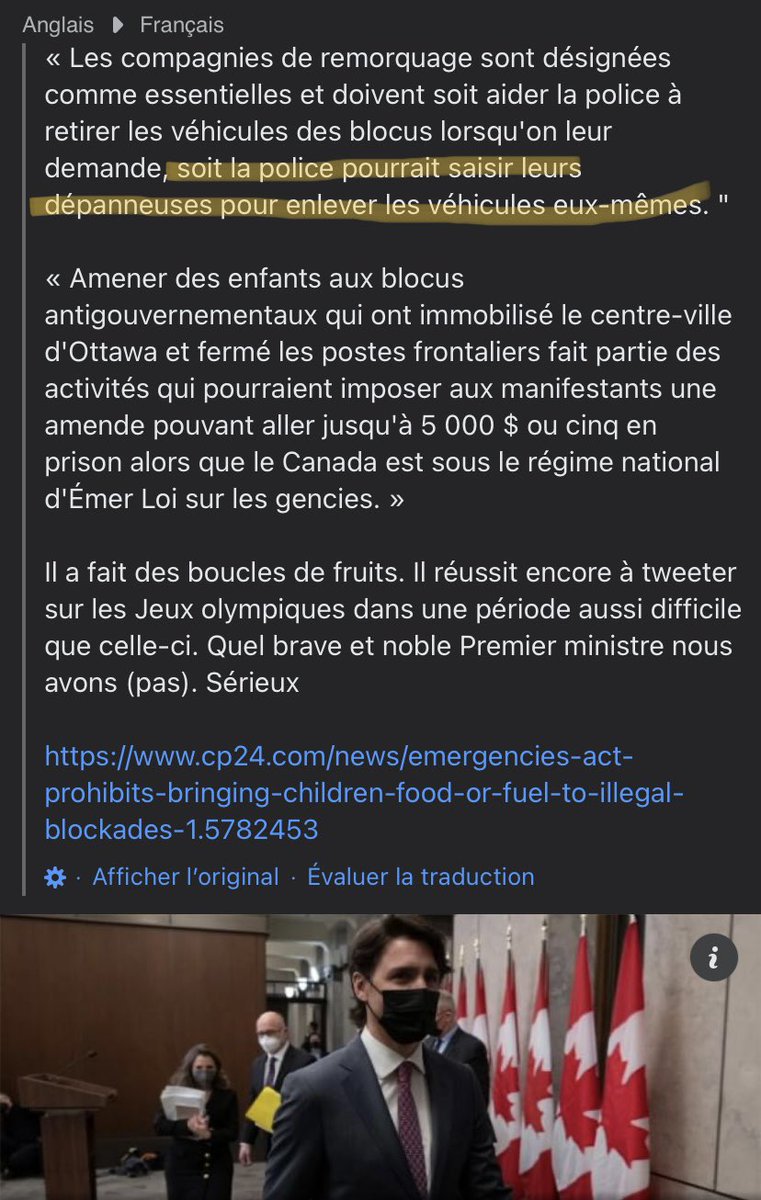dnaleb's tweet photo. Tsé un PM qui dit n’importe quoi! J’ai fait du remorquage et un policier serait même pas capable remorquer un auto pogné sur le park!! Imagine un policier essayer de remorquer un poids lourd 😂 Oublié pas d’enlever le différentiel monsieur le policier sinon ca bougera pas 😂🤡 https://t.co/WoVcB8Vg69