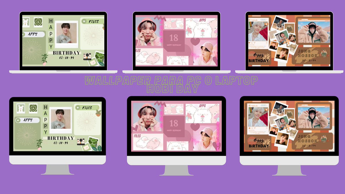 sofipc7's tweet image. HOSEOK BIRTHDAY
Hola 🤗, hice wallpaper para pc o laptop para el cumple de Hobi, son poquitos diseños pero están hechos con amor, espero que les guste y lo puedan usar 😊.
#HOBI #hobiday
