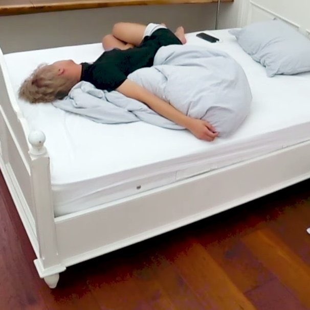 going to sleep vs that next morning