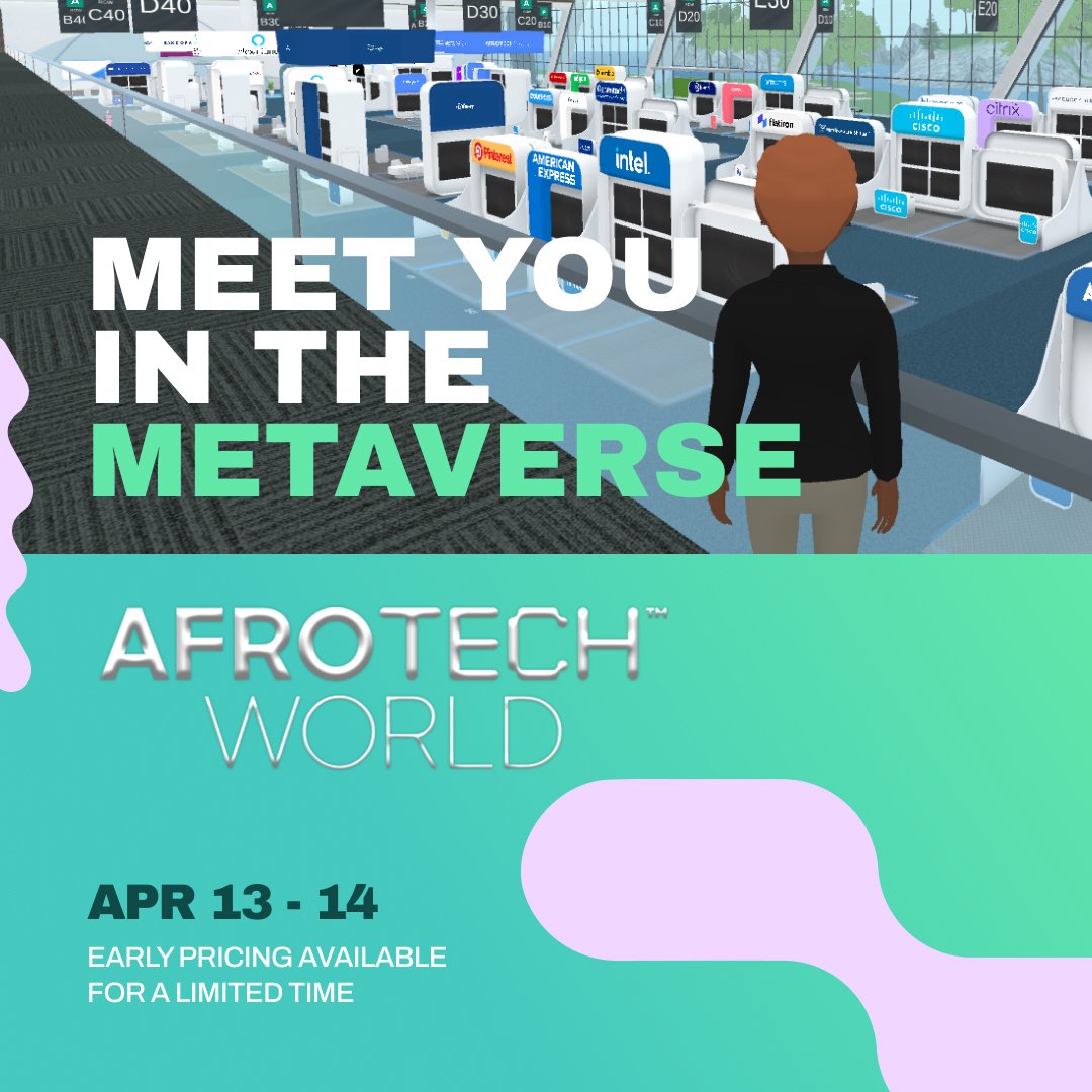 Purchased my tickets today! See ya'll at this year's #AfroTechWorld @AfroTech Ready to enter the Metaverse

#BlackTechTwitter #Tech #Metaverse #NFT #Spring2022