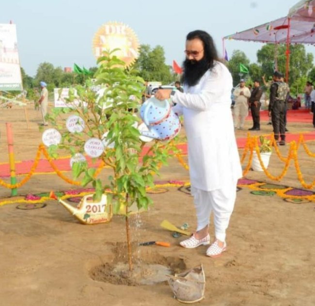Trees are the lifeline of earth. 
    -They provide oxygen 
-They reduce green house effect
     -Improve ground water levels
-Provide habitat to birds & wild life 
          -Provide soil erosion.
#SpendTimeWithNature
 Saint Gurmeet Ram Rahim Ji
@DSSNewsUpdates