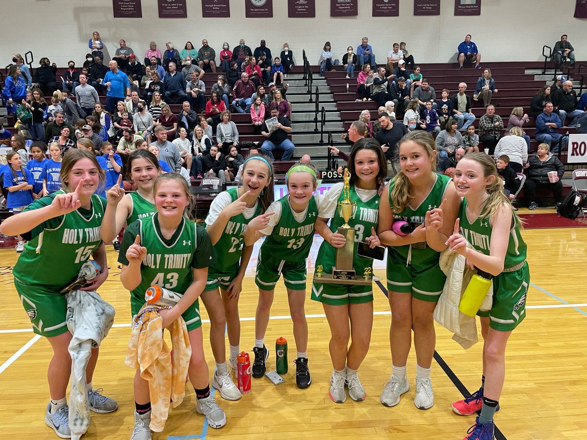 Congrats to the Holy Trinity girls 5-6 #2 team for winning the CSAA City Championship. #WayToGoEagles #HTHoops
