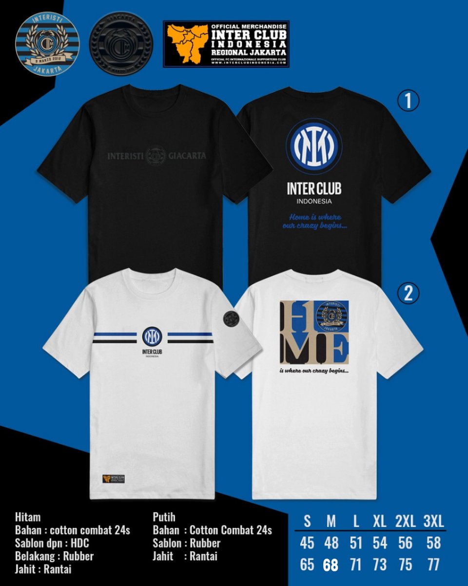 ICI_Jakarta's tweet image. Official Merchandise ICI JAKARTA 

Open PO T SHIRT 1 Dekade ICI JAKARTA

Home is where our crazy being

Pemesanan 17 Februari sd 9 Maret 2022

ORDER bit.ly/TshirtICIJak

More Info 082122271908

#InteristiJakarta 
#InterClubIndo
#AvantiICI
#StopPiracyInterKit
#ForzaInter