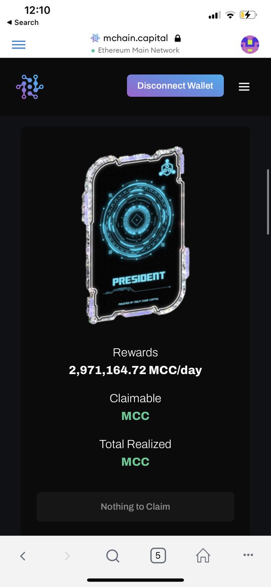 6hostDawg's tweet image. Call me Mr president 4X

$MCC Rewards stacking up so nice I couldn’t help create another #Multinode 

#Nodes #Nfts