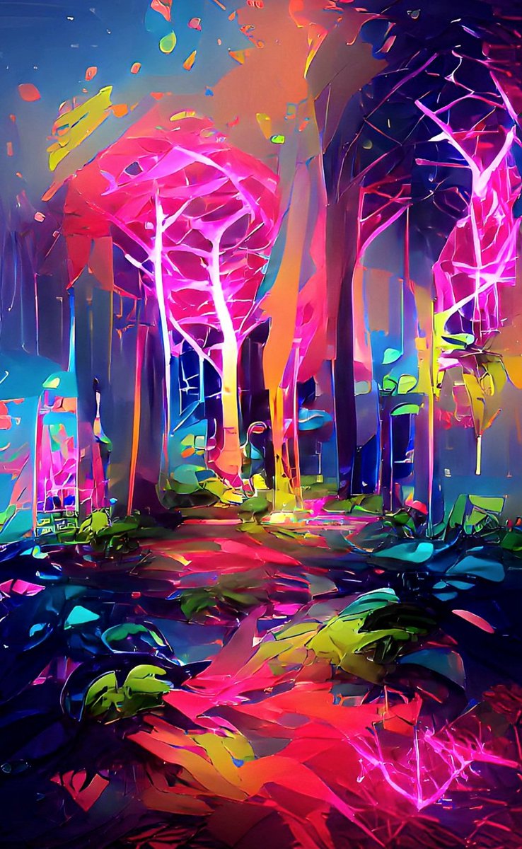 rengingad's tweet photo. " The Neon Forest "
#machinelearninig 
#ALdraw #digitalartwork #DigitalArtist https://t.co/AmatlCynVl