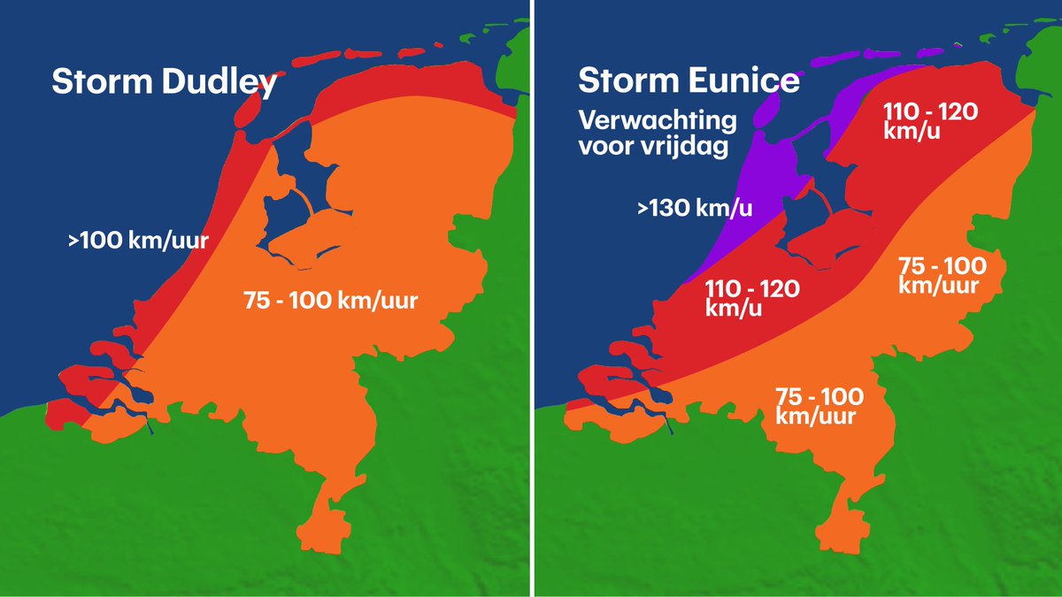 RTLnieuws's tweet photo. De verschillen tussen Dudley en de heftigere storm Eunice die in aantocht is: https://t.co/RlxUFc1hHh https://t.co/zxSgn7eH6x