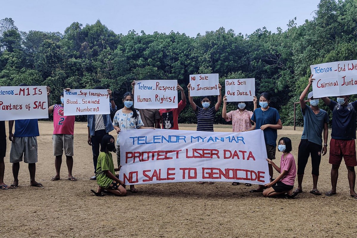 Norwegian gov continuing to evade responsibility claiming it can't stop handover of @TelenorGroup user data to #Myanmar military. Norway is a controlling shareholder. Failure means Norway could be aiding &amp; abetting #CrimesAgainstHumanity! bit.ly/355HbXh