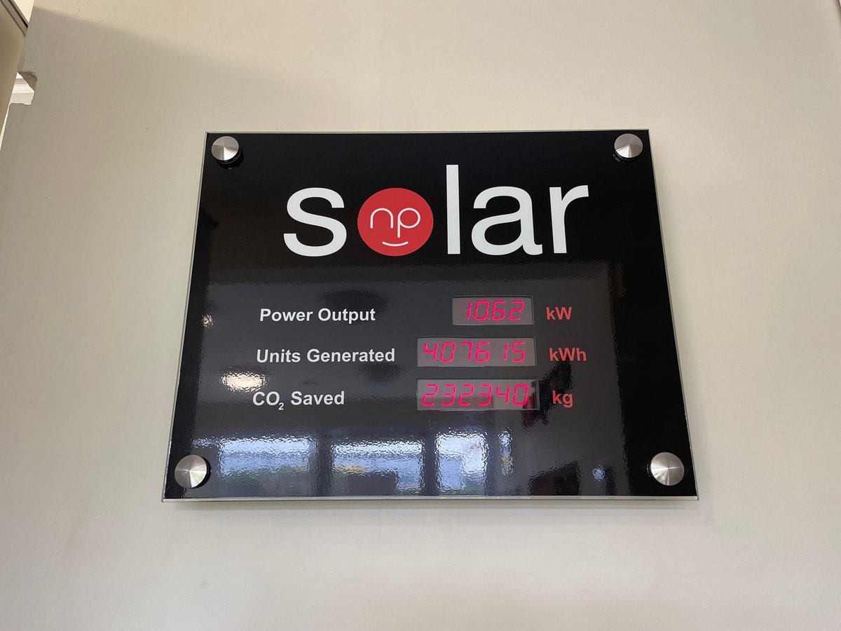 We have generated 407,615 units of electricity through #solarenergy. At todays rates that's probably around £70,000 of electricity.
#environmentalism comes with business benefits and the ability to pass those savings onto customers. #printing #awardwinningteam #leaders