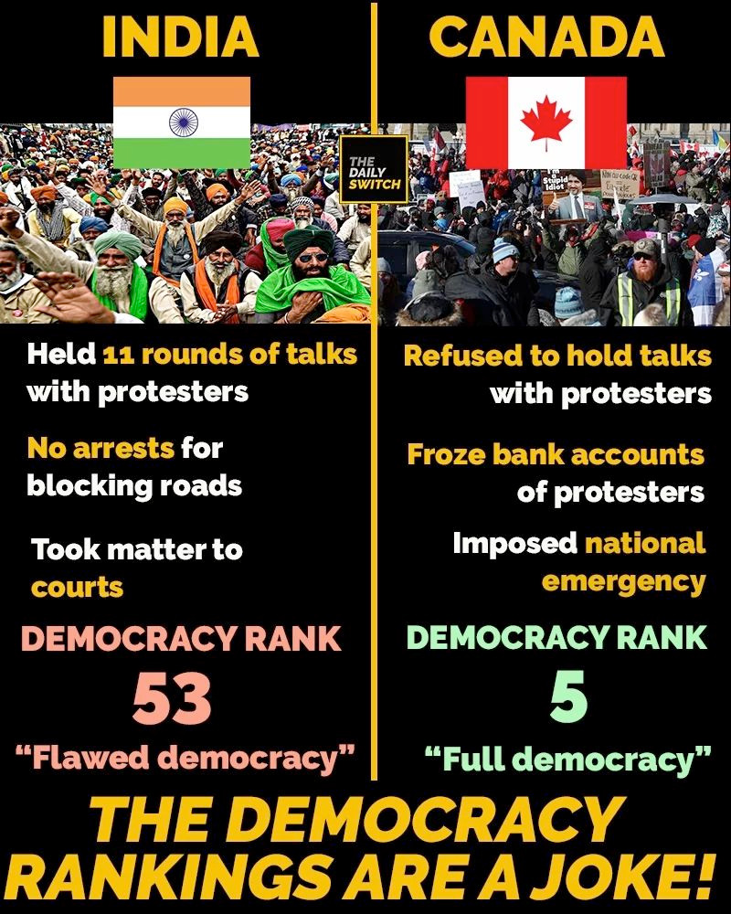hmcs_hcu's tweet image. This is an interesting comparison ... How serious such ranking are ?#DemocracyIndex #CanadaTruckers