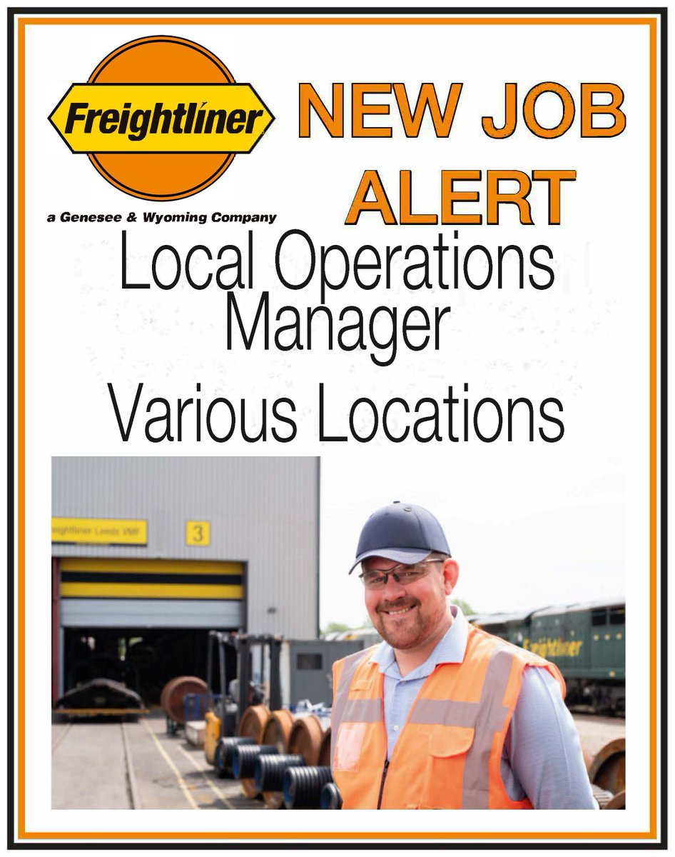 RailFreight's tweet photo. We're #recruiting

Vacancy: Local Operations Manager - Drivers

Locations: 
Crewe - BasfordHall
Guide Bridge
Manchester - Trafford Park
Liverpool - Garston

#railroles #jobs #nowhiring #newjobs #Localoperationsmanager

https://t.co/ZrxPHunSfn https://t.co/kiYhF4L3DY