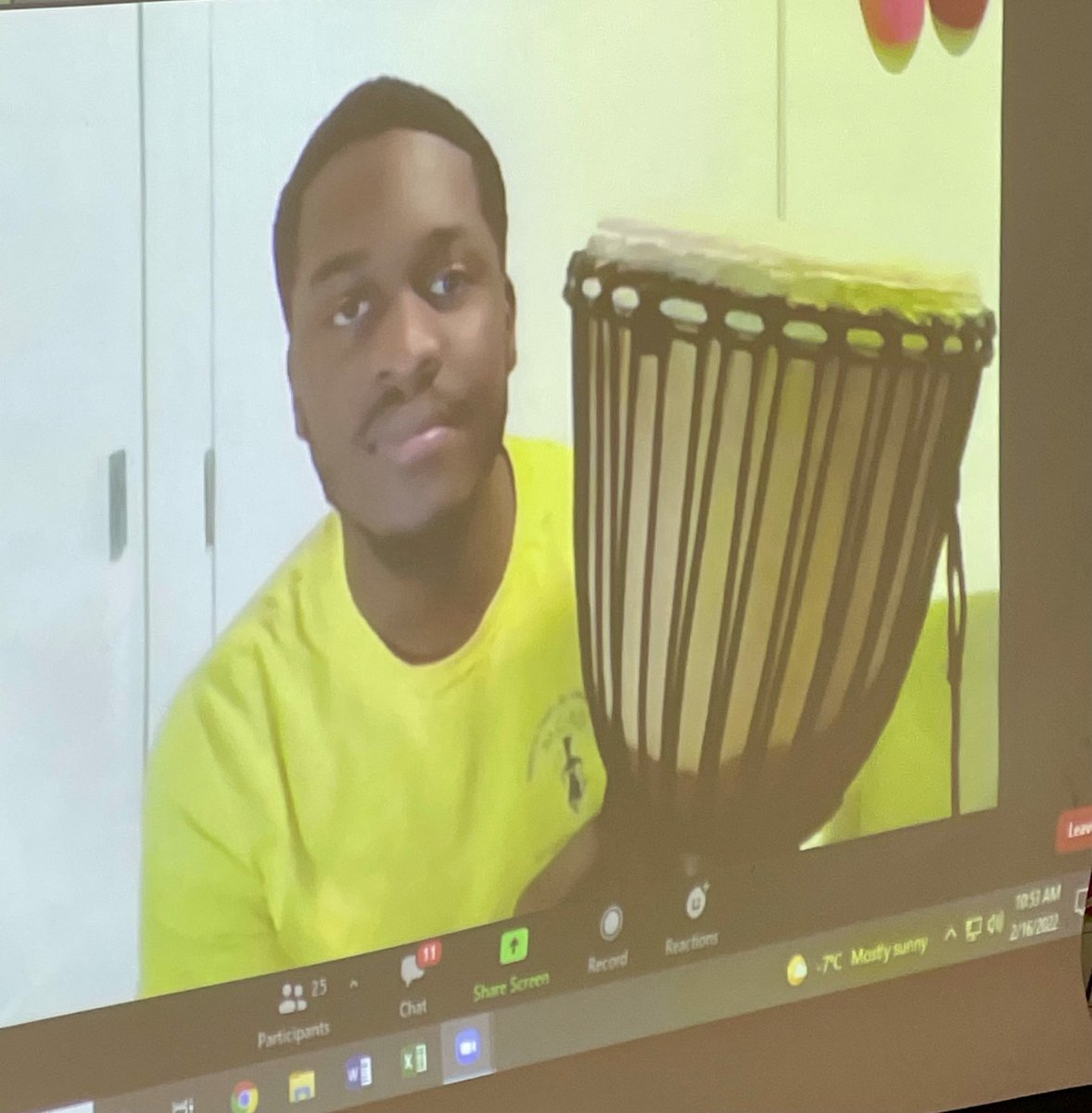 As a part of African Heritage month, some classes participated in a virtual interactive zoom presentation offered by the Maritime Centre for African Dance. Students had fun learning about African dances, Afrobeats and drumming. #watchuslearn