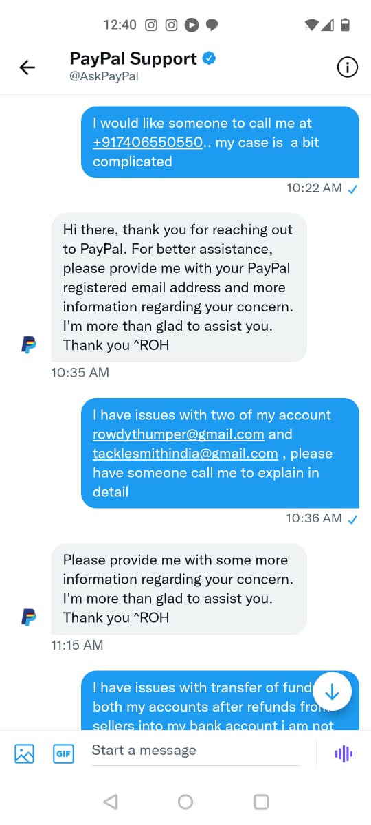 rowdythumper's tweet photo. @PayPalIN @AskPayPal @PayPal @pahujaa is this support that you guys provide? your help, resolution, and call centers center doesn't work, and when I ping you on Twitter in messages, the sheer audacity of your people to ignore my  repeated request for a callback https://t.co/9PhS7kopb7