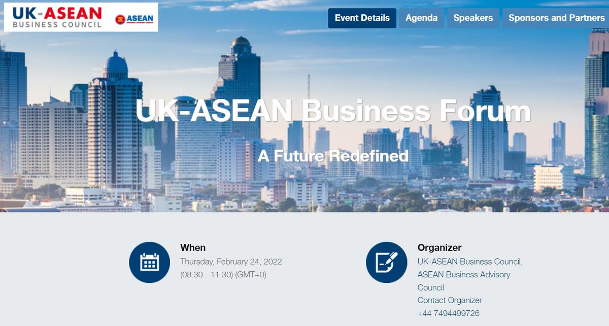 Join the #UK - #ASEAN #Business Forum on 24 February in #London, with VIPs like Minister @PennyMordaunt, Minister @AmandaMilling, the ASEAN Secretariat and more! More information - ukabc.glueup.com/event/uk-asean…